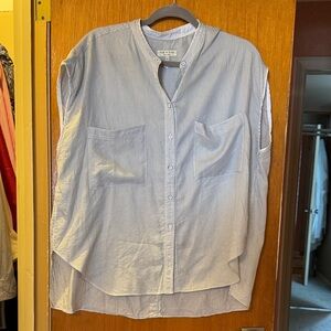 rag & bone Light Blue Sleeveless Button Down Shirt
